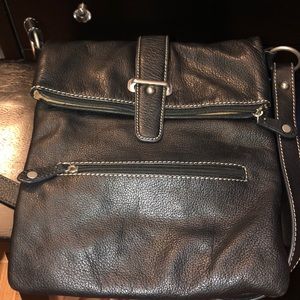 Black Leather Crossbody Bag